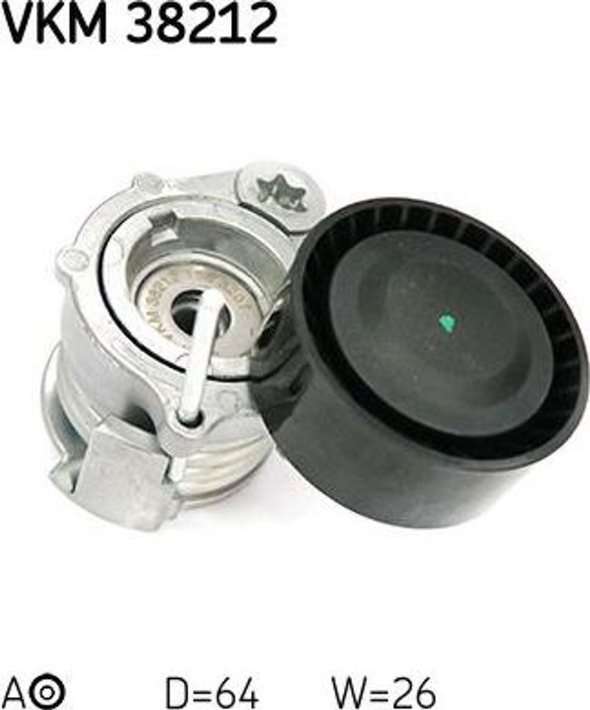 SKF VKM 38212 Spannrolle, Keilrippenriemen OE 11287790447 kompatibel mit 1er E81, 1er E87, 3er E90, 3er E93, 3er E92, 3er E91