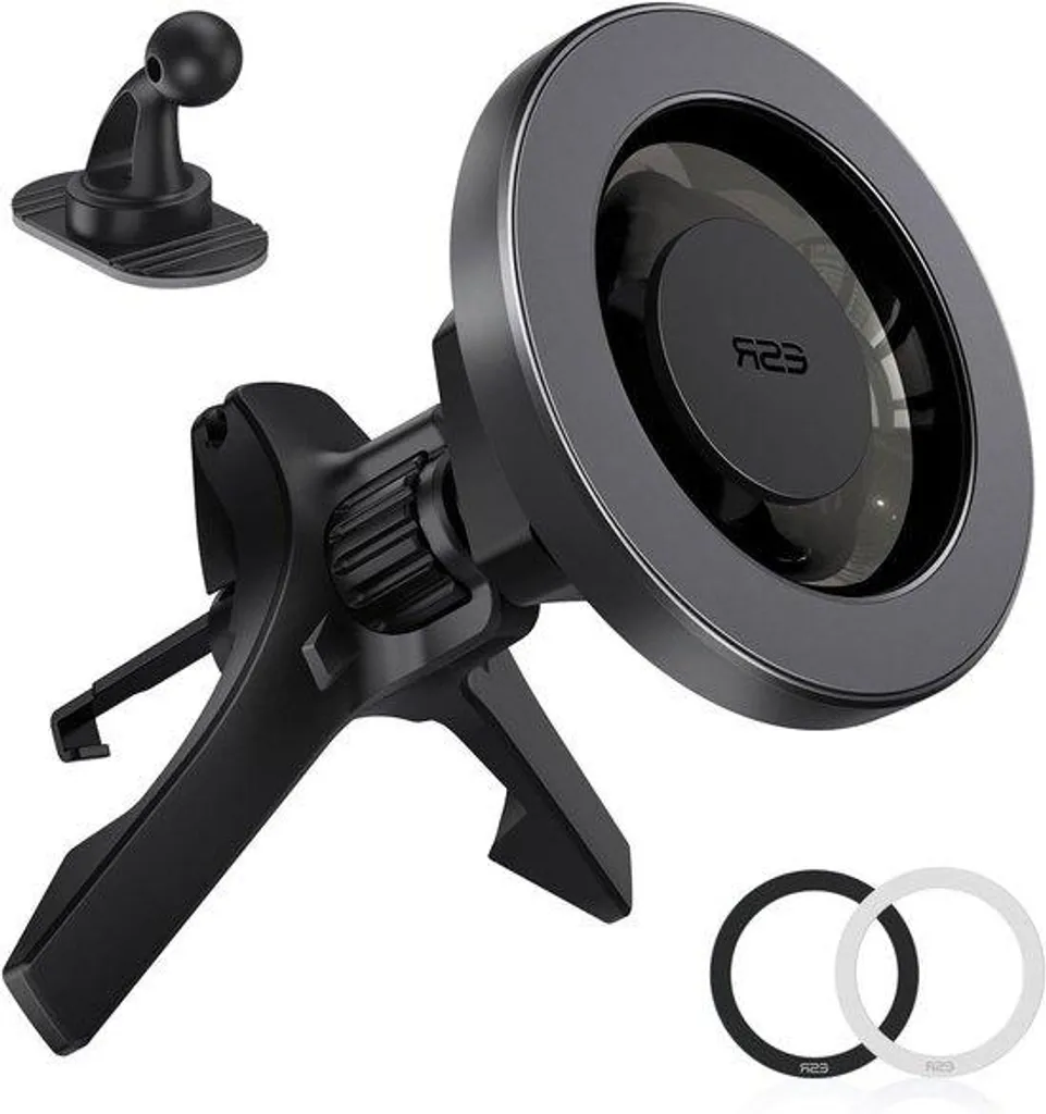 Support magnétique voiture iPhone 14 noir sans fil puissant