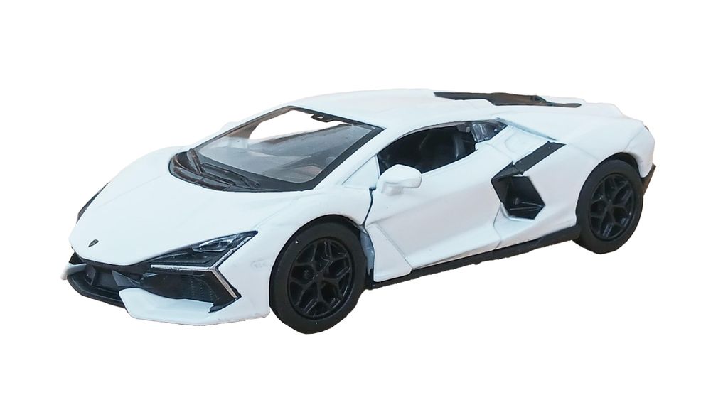 LAMBORGHINI Revuelto Modellauto aus Metall mit Rückzugmotor Modell Auto Spielzeugauto Spielzeug Geschenk Welly 41 (Weiss)