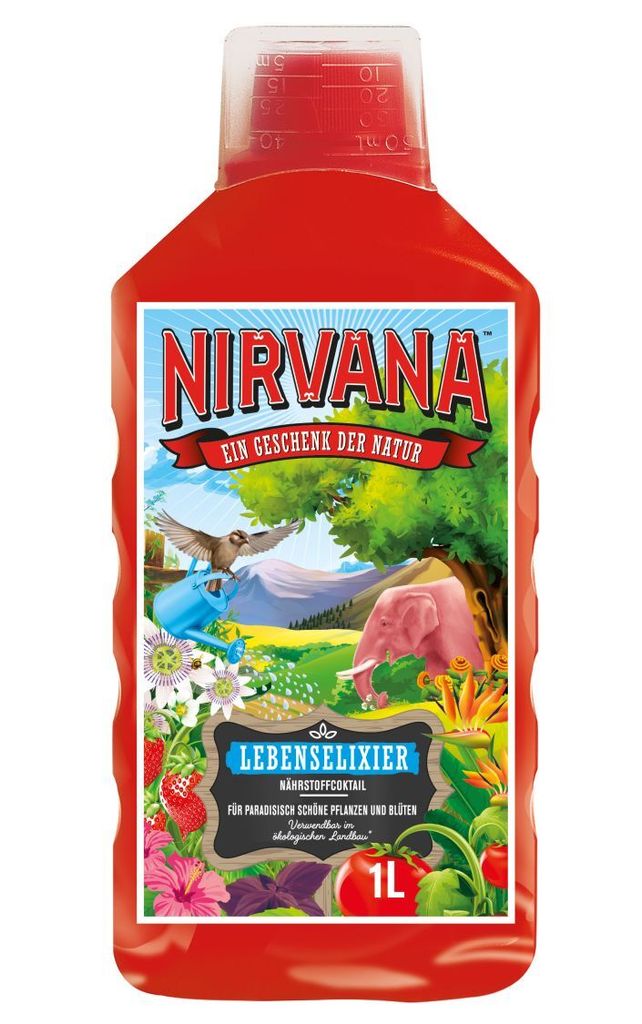NIRVANA Lebenselixier Blumen Volldünger 100 % Natur 1 Liter