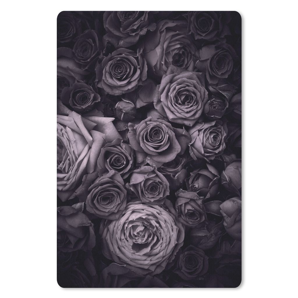 MuchoWow Mauspad Mousepad Rosen - Lila - Vintage 18x27 cm - Mousepads - Maus Mat - Pad - Mausunterlage