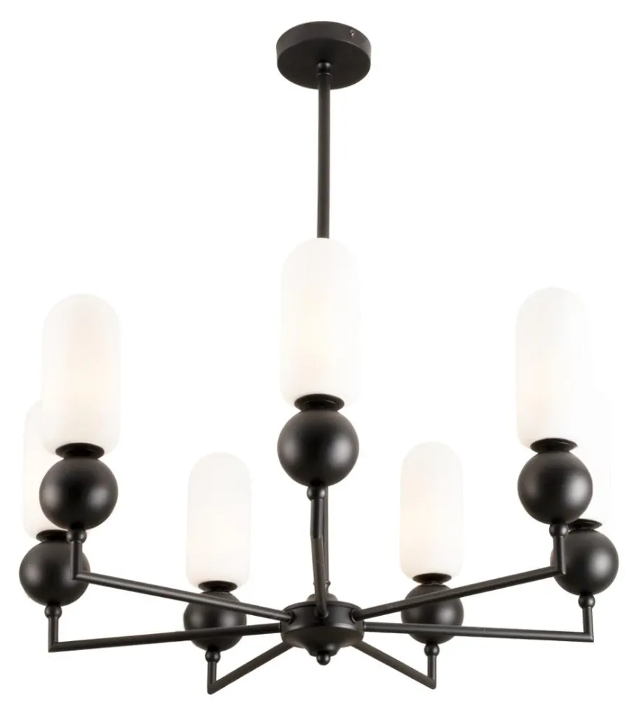 Lustre bicolore 7 branches NOVA Maxlight en métal robuste 60x70 cm