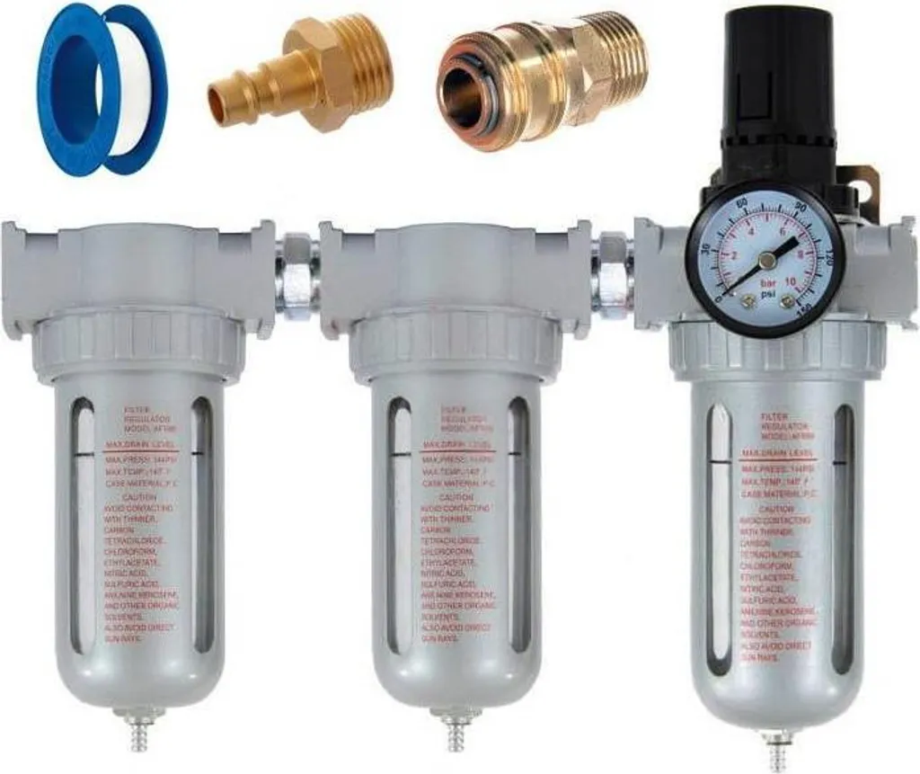 Filtro Aria Compressa 3 Stadi 2 Micron | Portata 4000L per Verniciatori