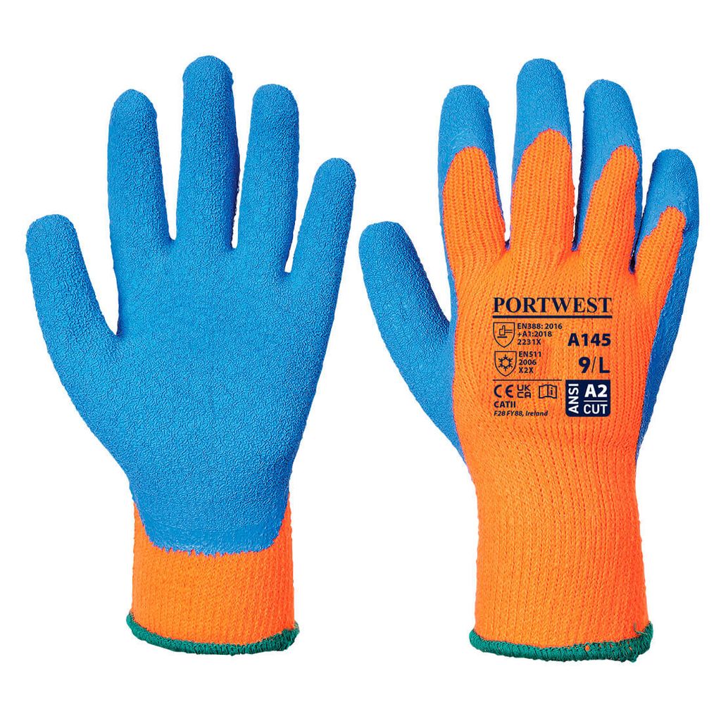 Portwest A145 Cold Grip Handschuh Orange/Blue Gr. XL