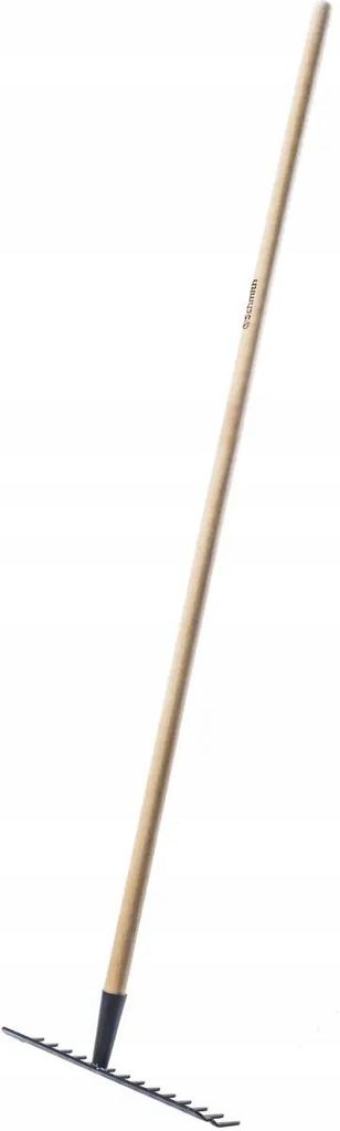 Schmith Premium Gartenrechen 14 Zähne mit Holzstiel | Metall geschweißt Harke für für Garten & Beete | Robuster Rasenrechen Laubrechen Heureche...