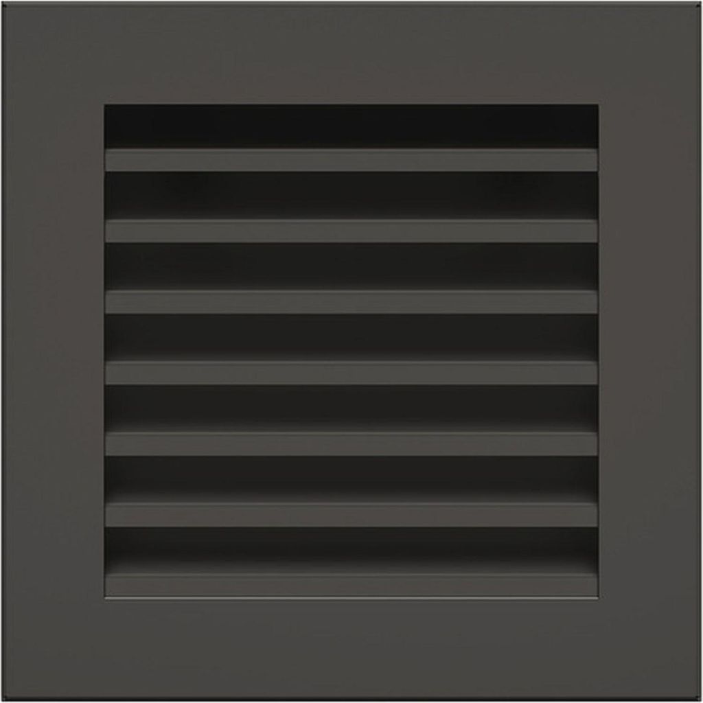 Kaminlüftungsgitter Schwarz FLAT 17x17 cm – Lüftungsgitter für Kamin, Ofen oder Wand – Metall, rechteckig