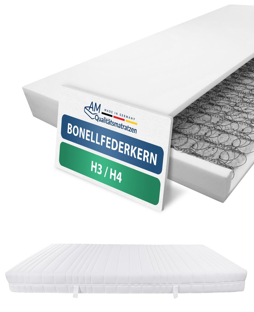 AM Qualitätsmatratzen | Bonellfederkernmatratze - 140x200 Produktbild 