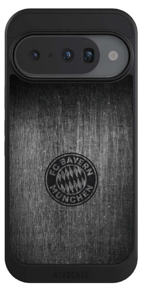 NIVOCASE Hülle für Google Pixel 10 Handyhülle NIVOcore Case Schwarz FC Bayern München FCB Metallic Look