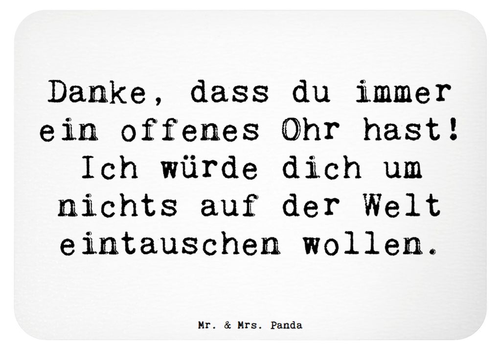 Mr. & Mrs. Panda magnet Spruch Freund fürs Leben - Weiß - Geschenk, Zuhören, Freundin, Geburtstag, Danke sagen, Kühlschrankmagnet, zettelhalter...