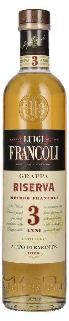 Luigi Francoli 3 Anni RISERVA Grappa del Piemonte 41,5% Produktbild 
