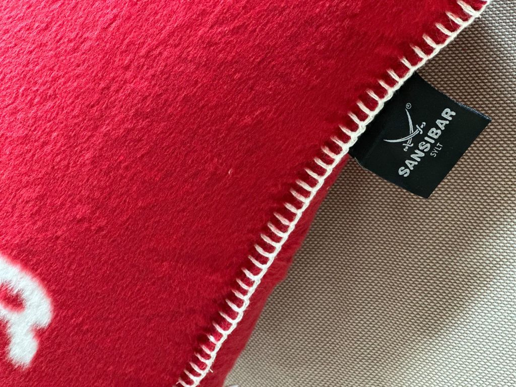 Sansibar Jacquard Kissenhülle "Doubleface", 50x50 cm, rot Produktbild 4