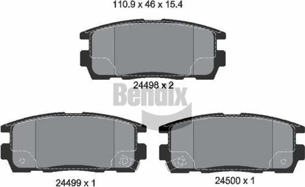 Plaquettes de frein haute endurance BENDIX BPD1241 compatible Equinox