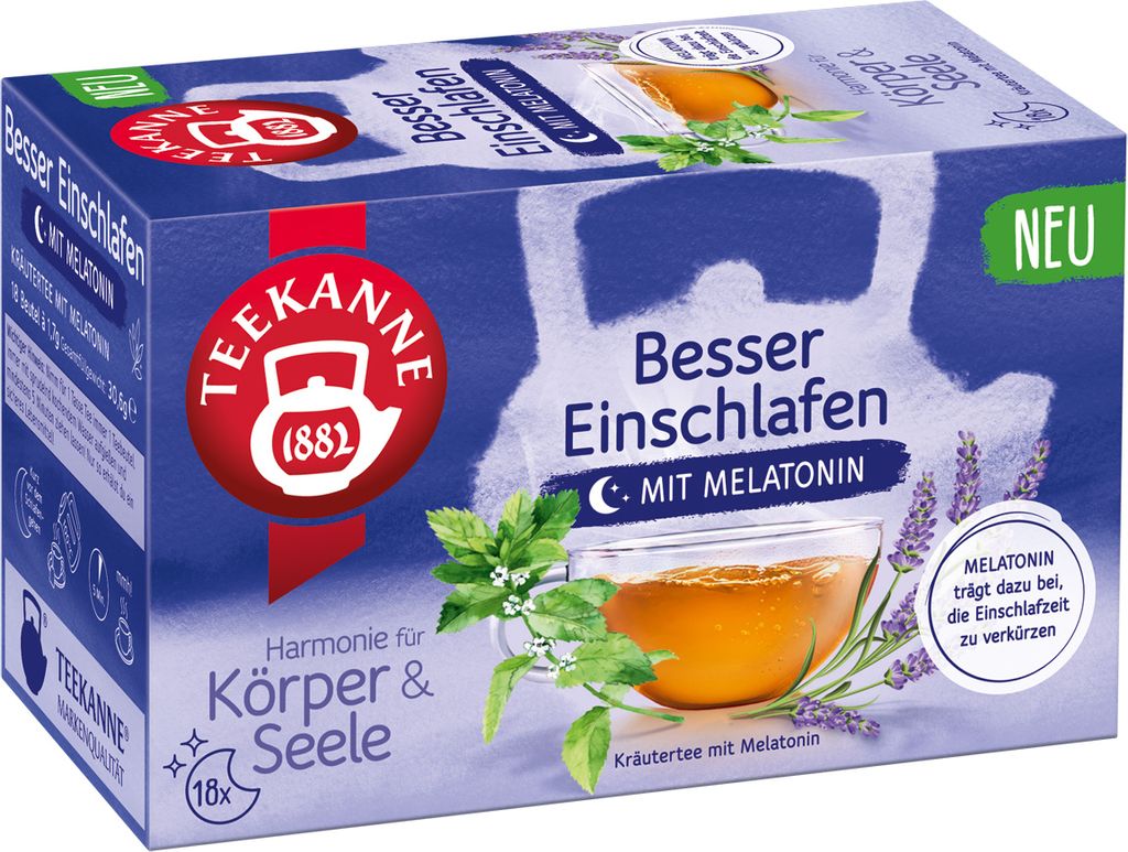 Teekanne Besser einschlafen Kräutertee mit Melatonin 18 Produktbild 