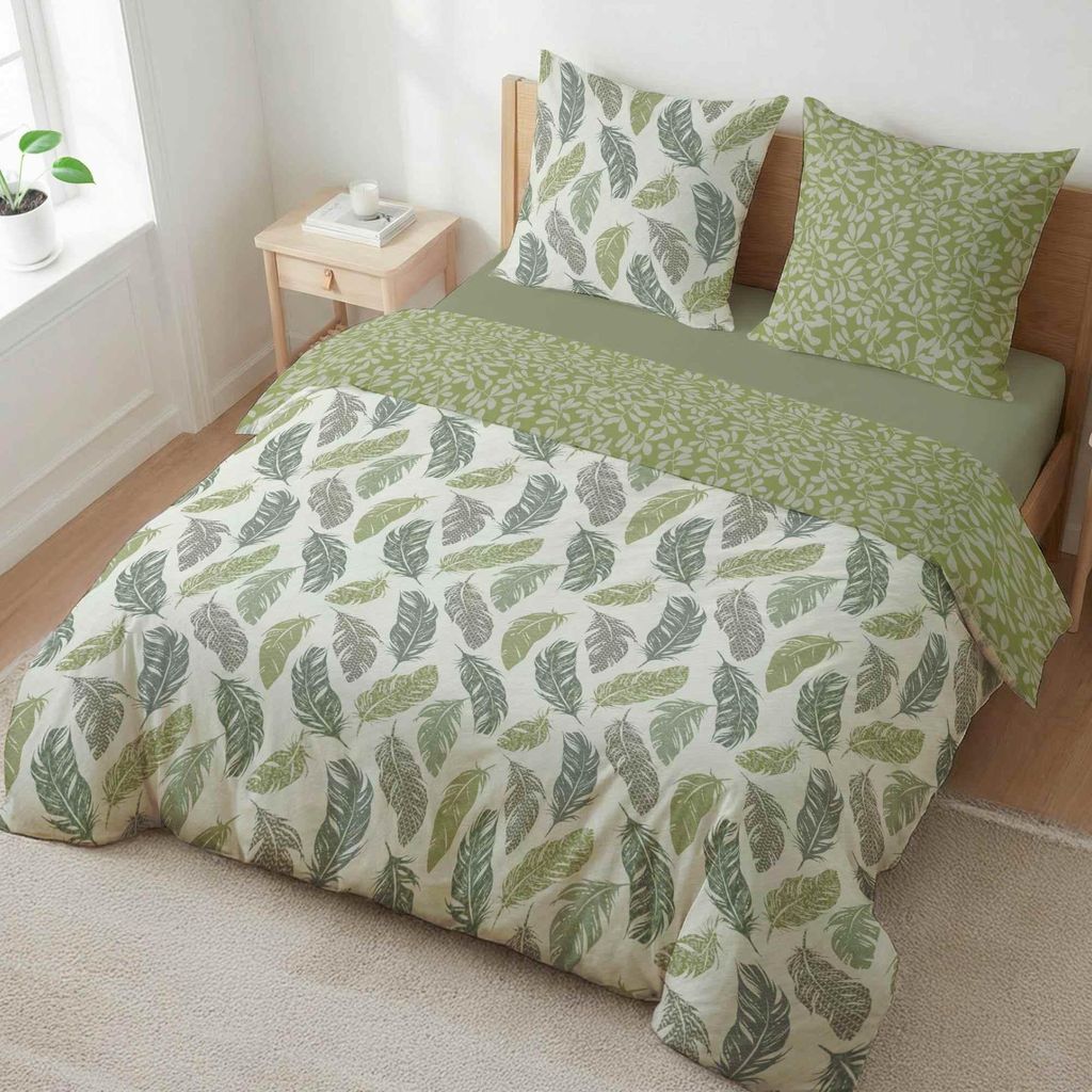 etérea Renforcé Bettwäsche Baumwolle Gelb 155x220 cm 80x80 cm