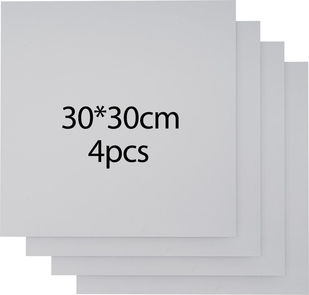 4 Stück 3mm Farbiges Sperrholz 30x30cm ohne Farbe für Modellbau, Laserschneiden und Lasergravur – Weiß