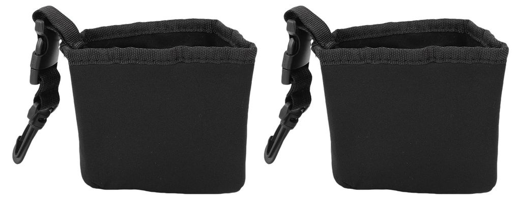 2er-Pack Schlägerreinigungsbeutel, wasserdicht innen, Nylon-Neopren, Schlägerballwaschbeutel, Schwarz