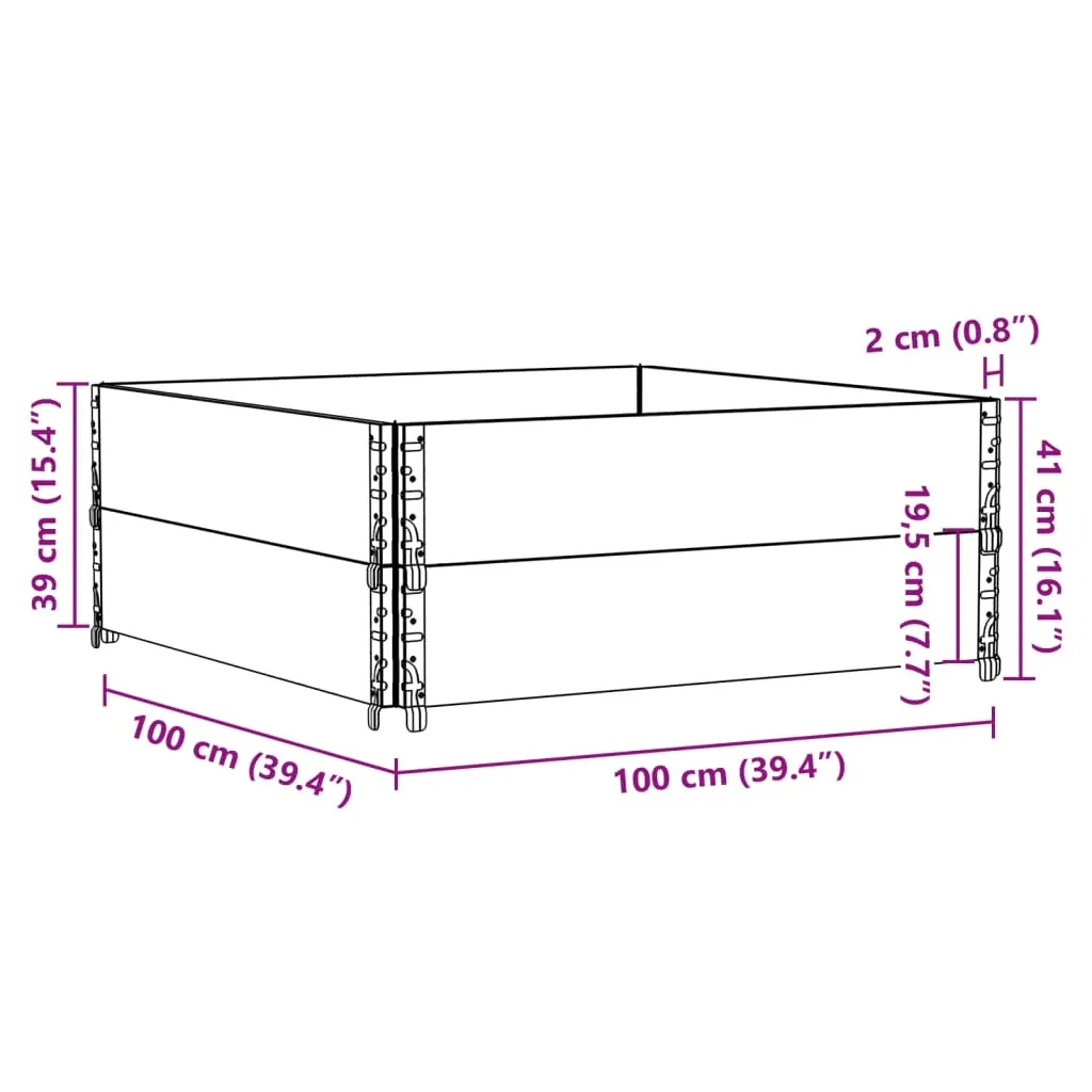 Rehausses de palettes pour stockage de matériel de dimensions 100x100 - 7