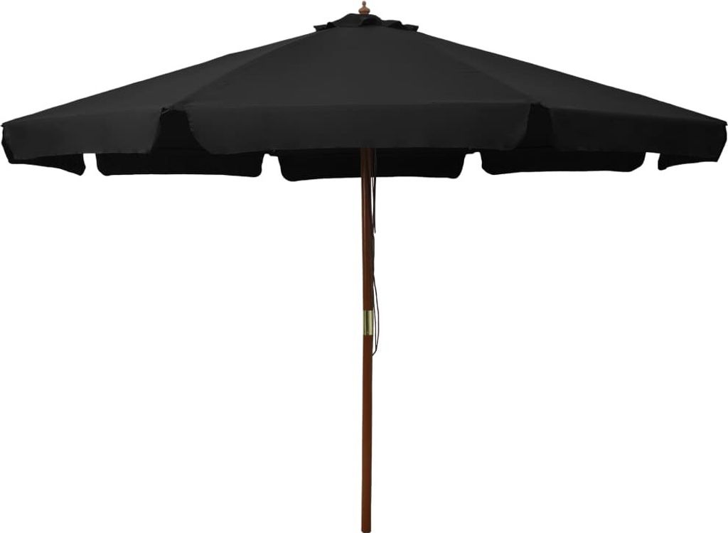 Maison Exclusive - Sonnenschirm mit Holzmast 330 cm Schwarz