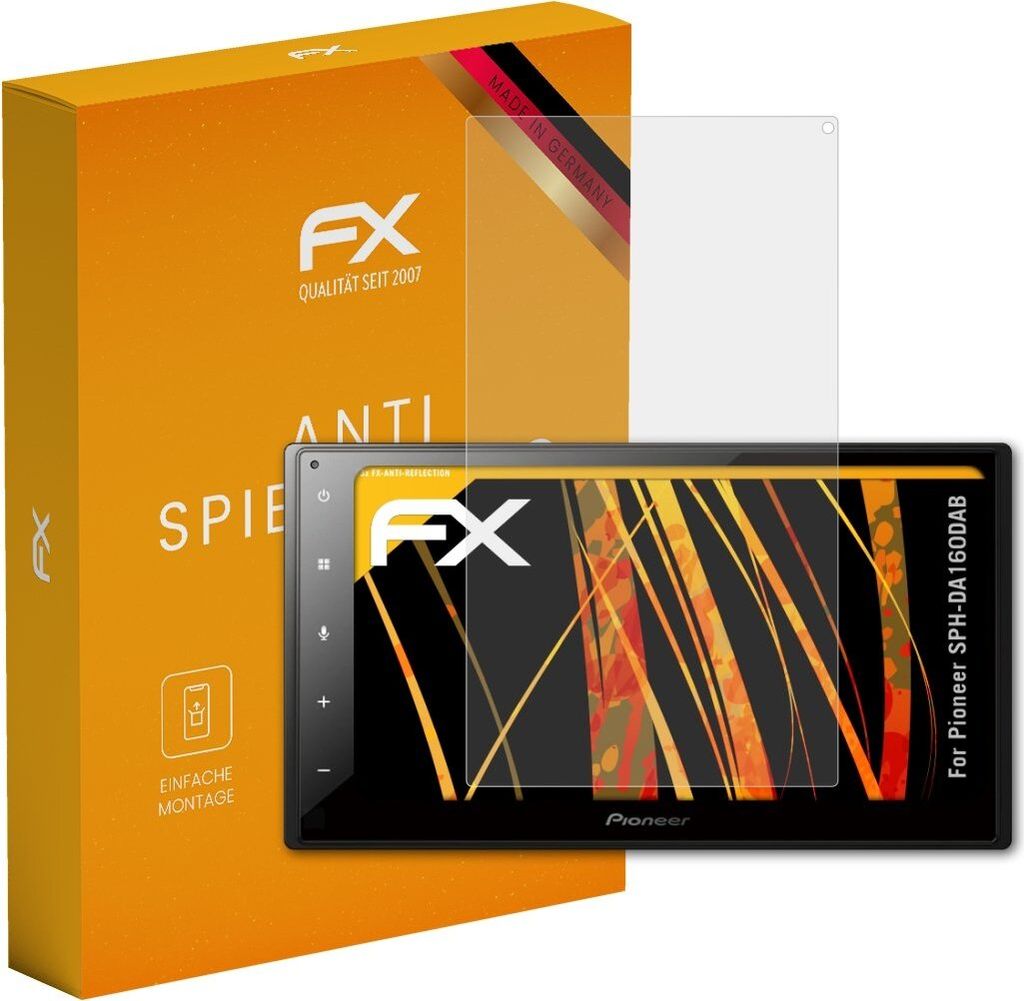 atFoliX FX-Antireflex 3x Schutzfolie kompatibel mit Pioneer SPH-DA160DAB Displayfolie