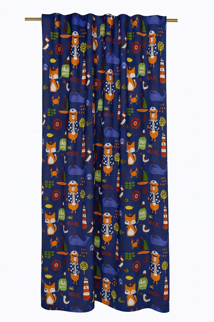 Schlaufenschal Ahoi blau BxH 135x245cm