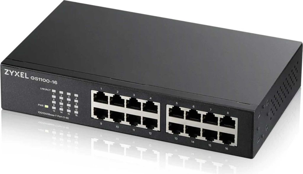 Zyxel GS1100-16 Gigabit Ethernet non gestito (10/100/1000) Immagine del prodotto 