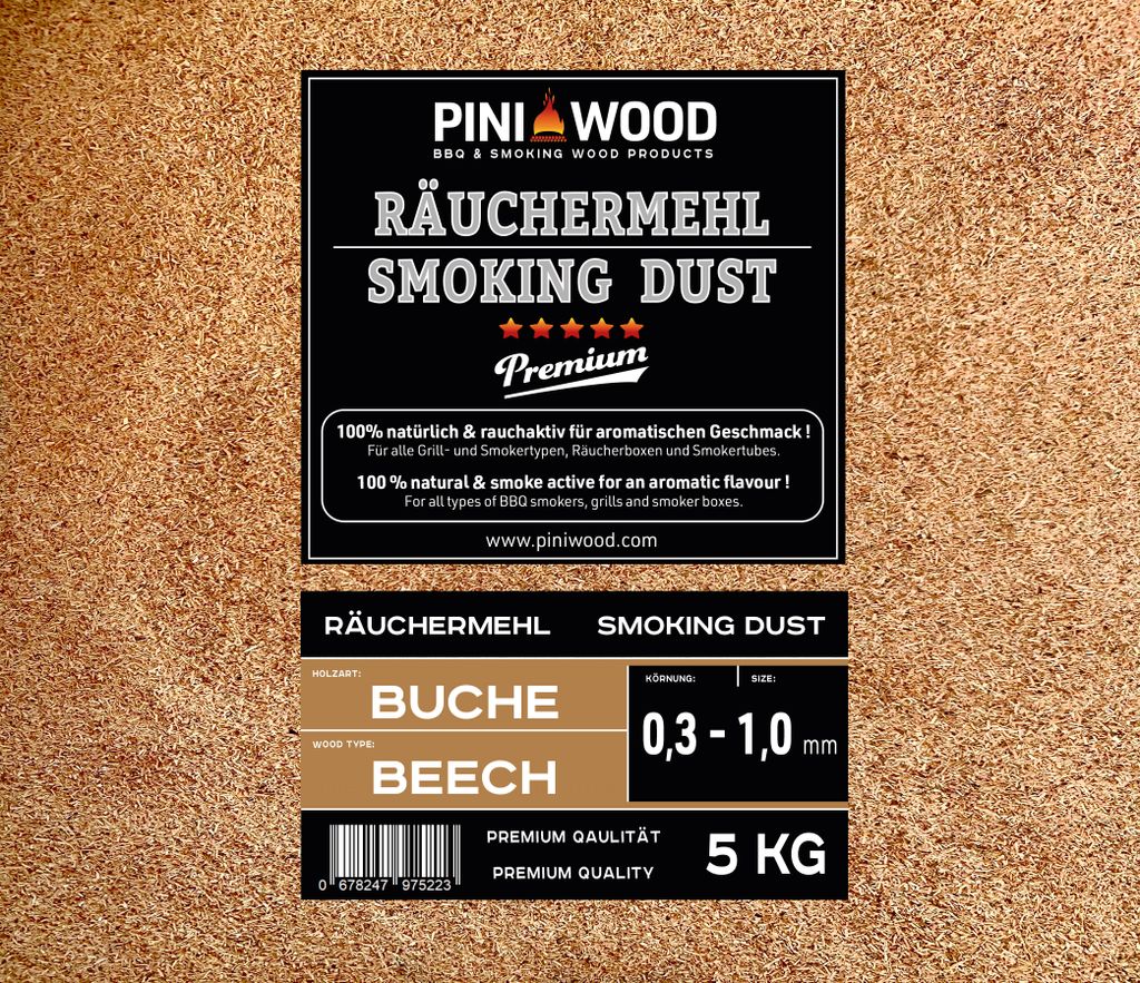 PINI 5 Kg Räuchemehl Buche 0,3-1 mm Smoking Dust Produktbild 