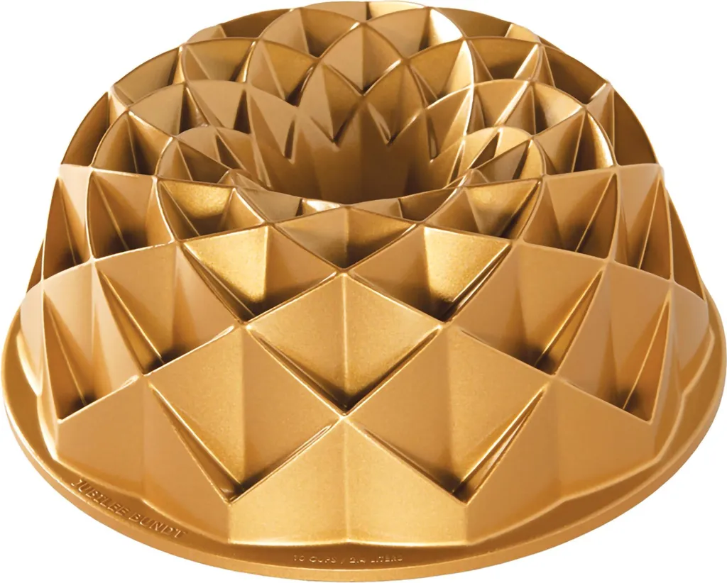 Tortiera Nordic Ware Jubilee Gold - Stampo per Ciambella Geometrica 10 Cup
