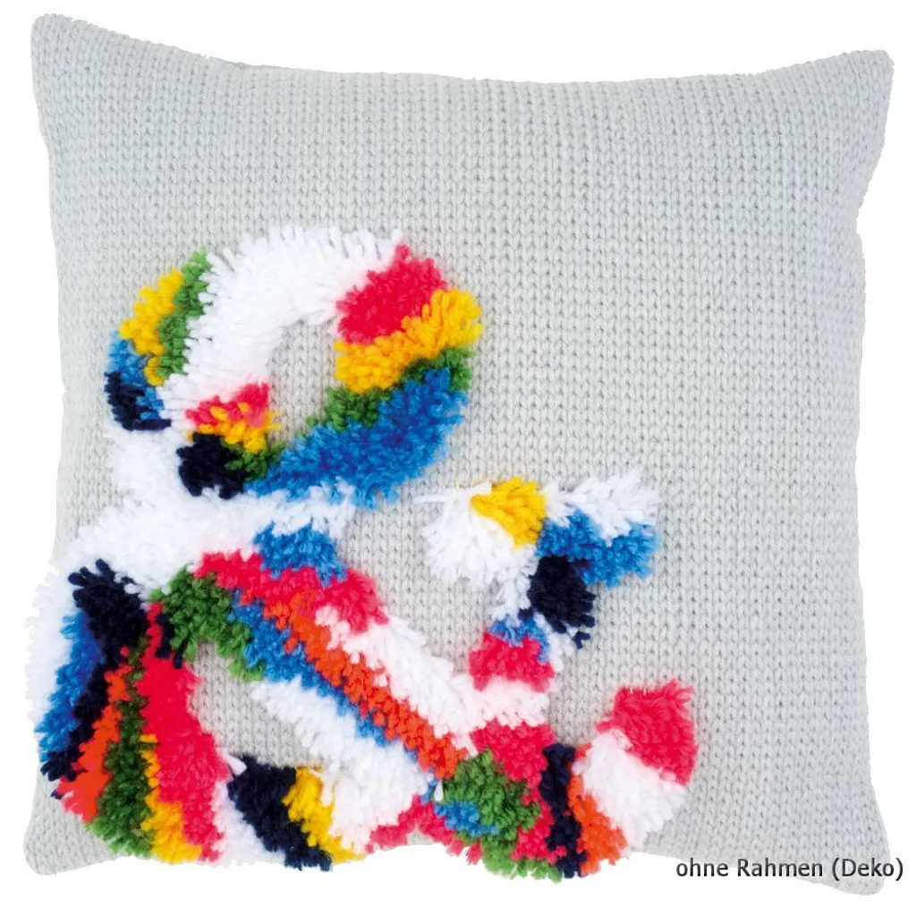 Canevas à Broder et à Nouer Motif Ampersand pour Coussin Déco de 40cm