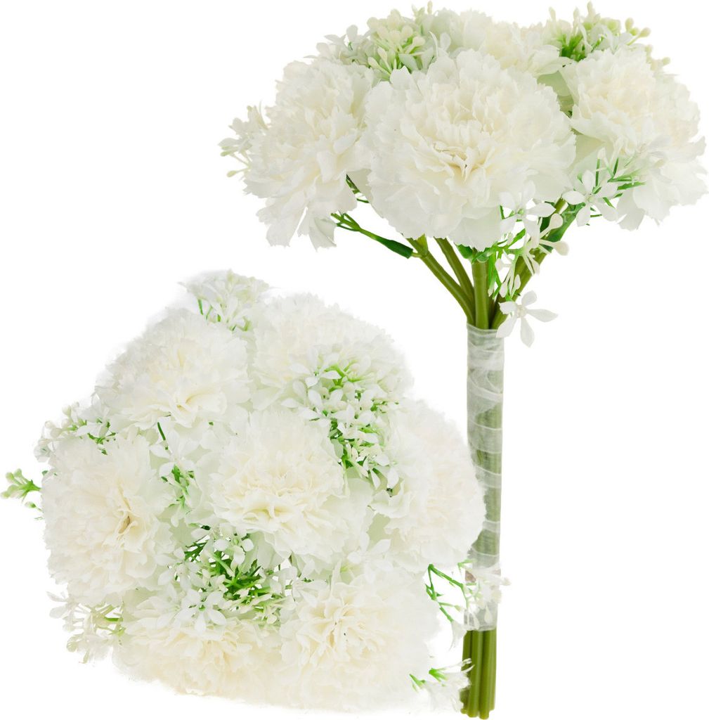 Nelken Strauss Strauss Weiss Künstliche Blumen Schön