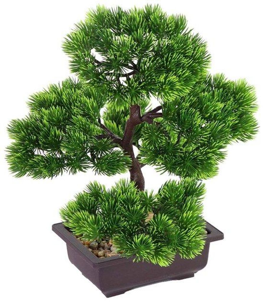 Unyqoos Dekorativer künstlicher Bonsai im Topf für Büro- und Wohnraum, 33 cm, Gemüse