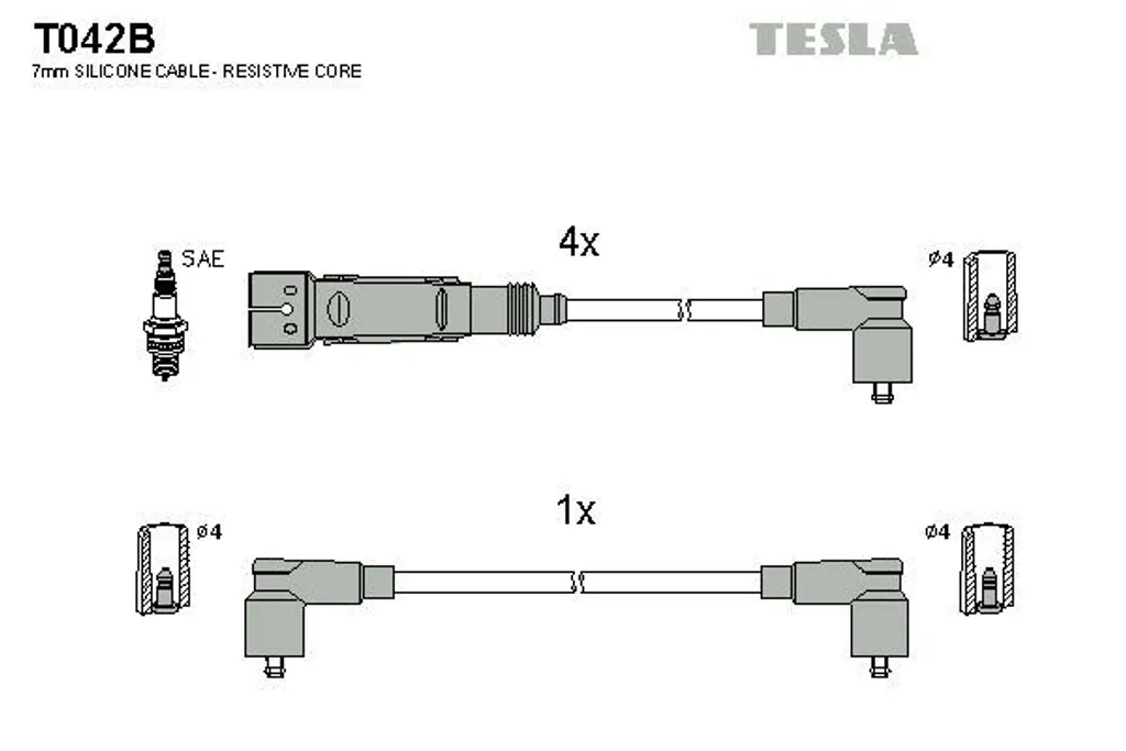 Faisceau d'allumage TESLA T042B pour SKODA FELICIA I Pickup et Kombi