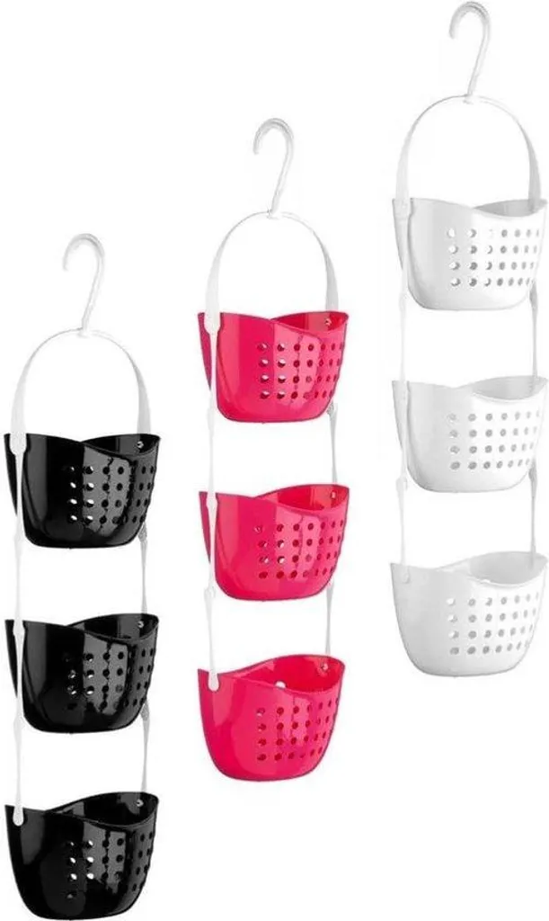 Panier de rangement multifonction blanc pour douche et cuisine 2 unités