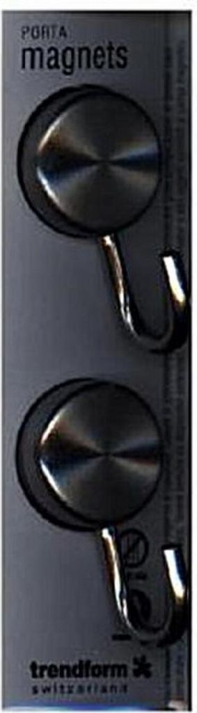 PORTA Edelstahl Magnethaken im 2er Set für Magnettafel Kühlschrank Pinnwand Whiteboard Memoboard [FW2810]