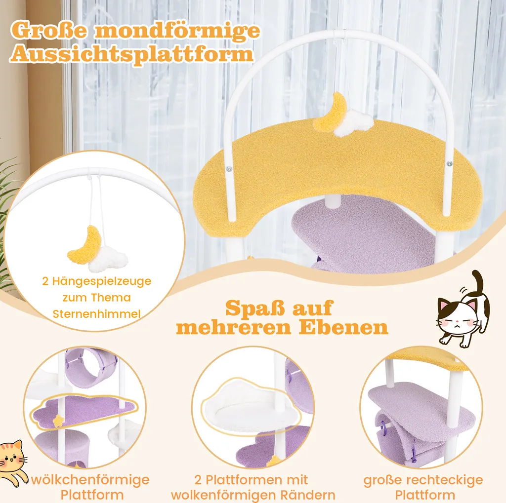 Arbre à chat avec grande niche confortable et plateforme panoramique - 7
