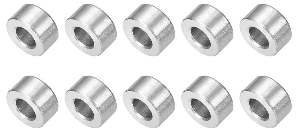 10 Distanzstücke aus Edelstahl, 6 mm Innendurchmesser x 12 mm Außendurchmesser x 6 mm Länge, Edelstahl 304, runde Distanzstücke ohne Gewinde, f...