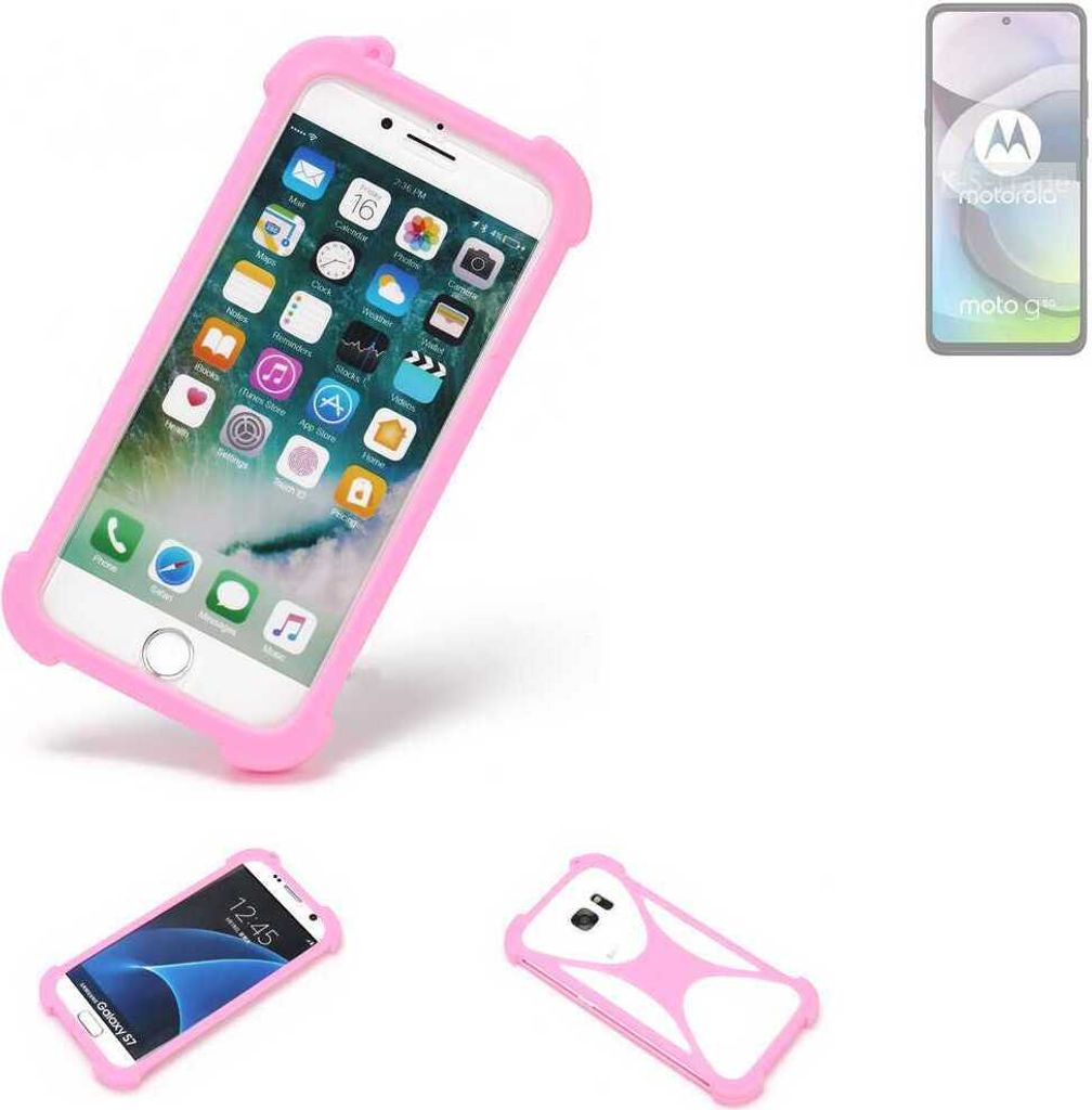 K-S-Trade Handy Hülle kompatibel mit Motorola Moto G 5G (2024) Schutz Hülle Bumper Silikon Schutz Hülle Cover Case Silikoncase Silikonbumper TPU