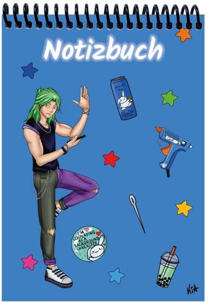 A 5 Notizblock Manga Quinn, blau, liniert