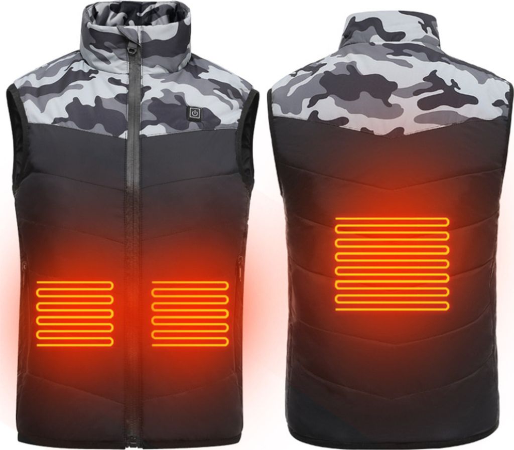 Child Kid Electric Heated Vest USB Winter Warmer Jacke Outdoor Intelligente Kleidung ärmellose Baumwolle Mäntel - 140cm Grau