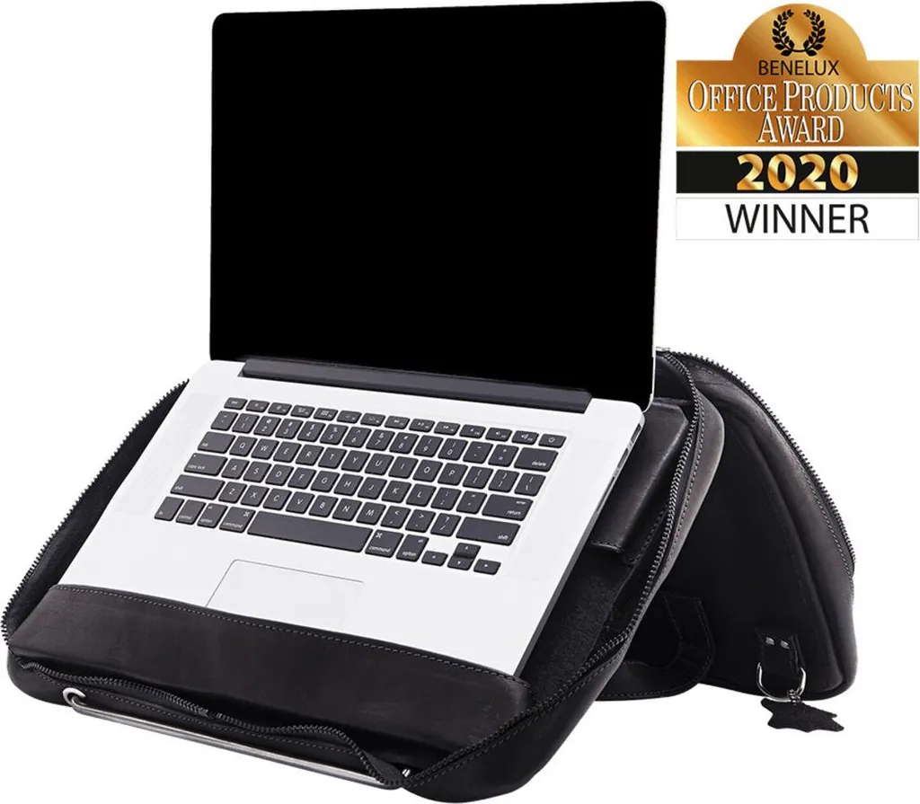 Sacoche Cuir 15,6 Pouces Anti Mal de Dos avec Support Laptop Intégré