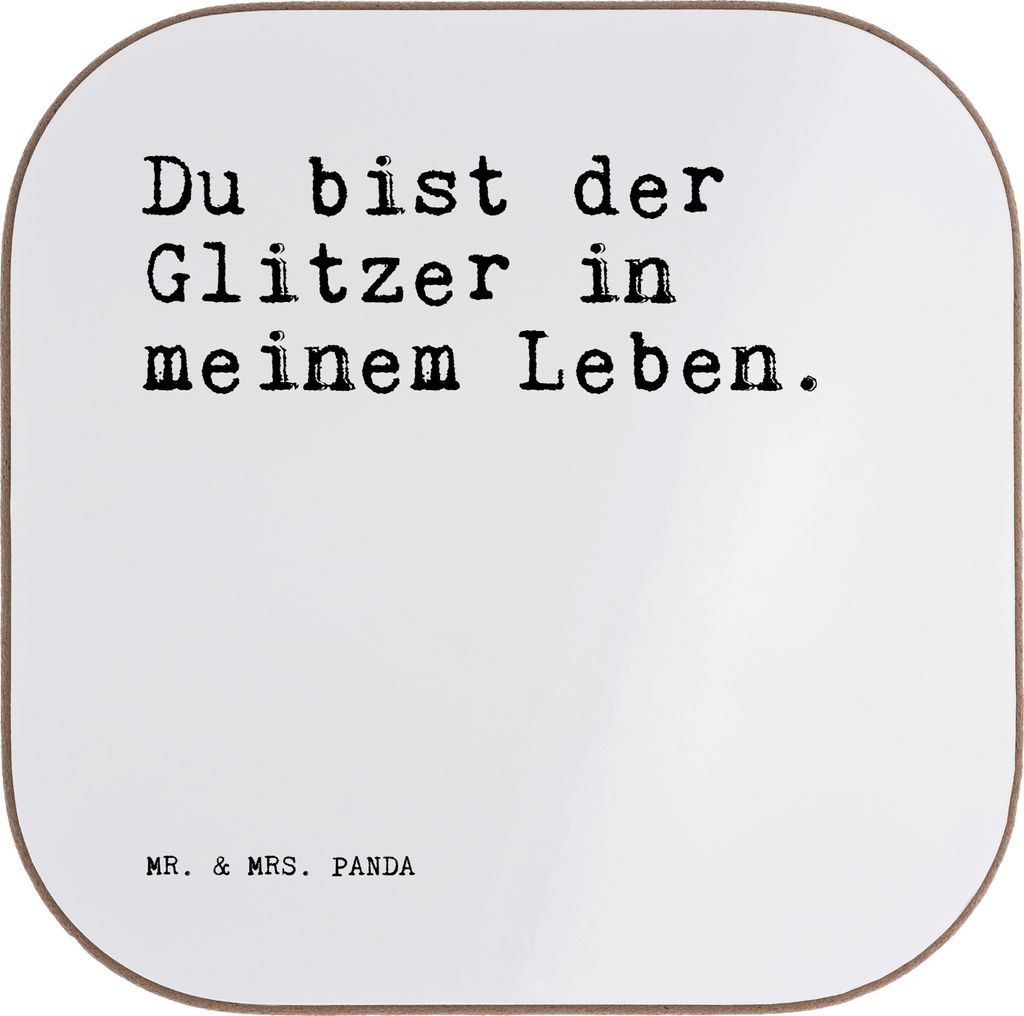 Mr. & Mrs. Panda Untersetzer Du bist der Glitzer... - Weiß Produktbild 