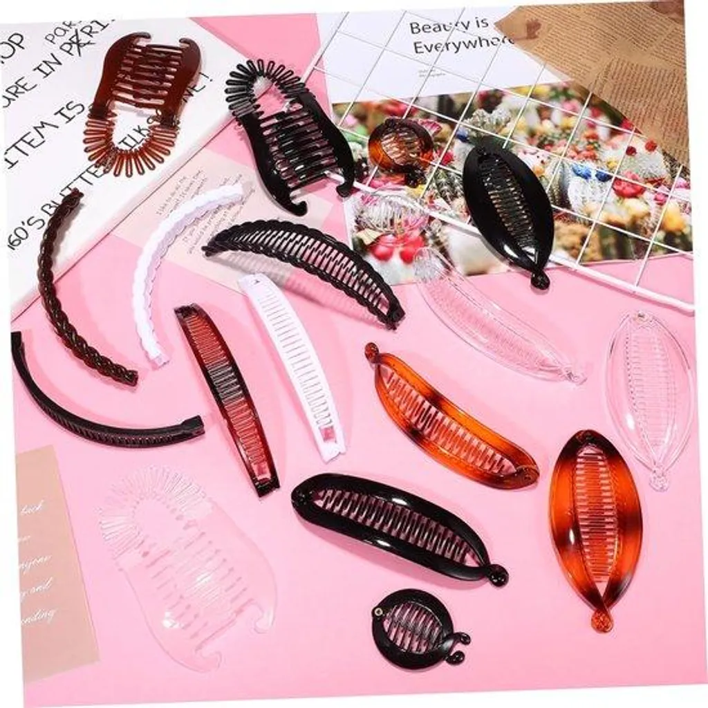 Lot 18 barrettes cheveux vintage pour coiffures de bureau et sorties femme