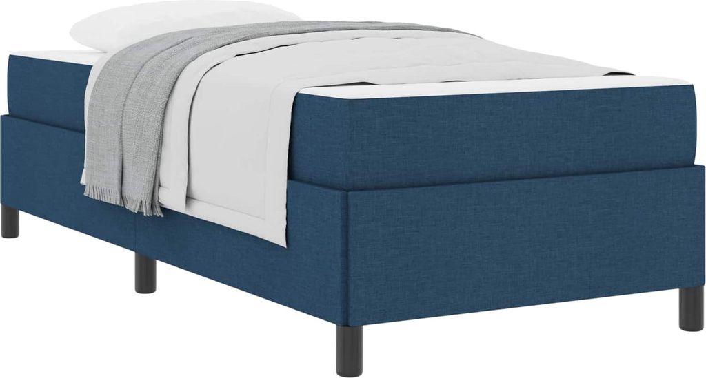 vidaXL Boxspringbett Blau 80 x 200 cm Stoff