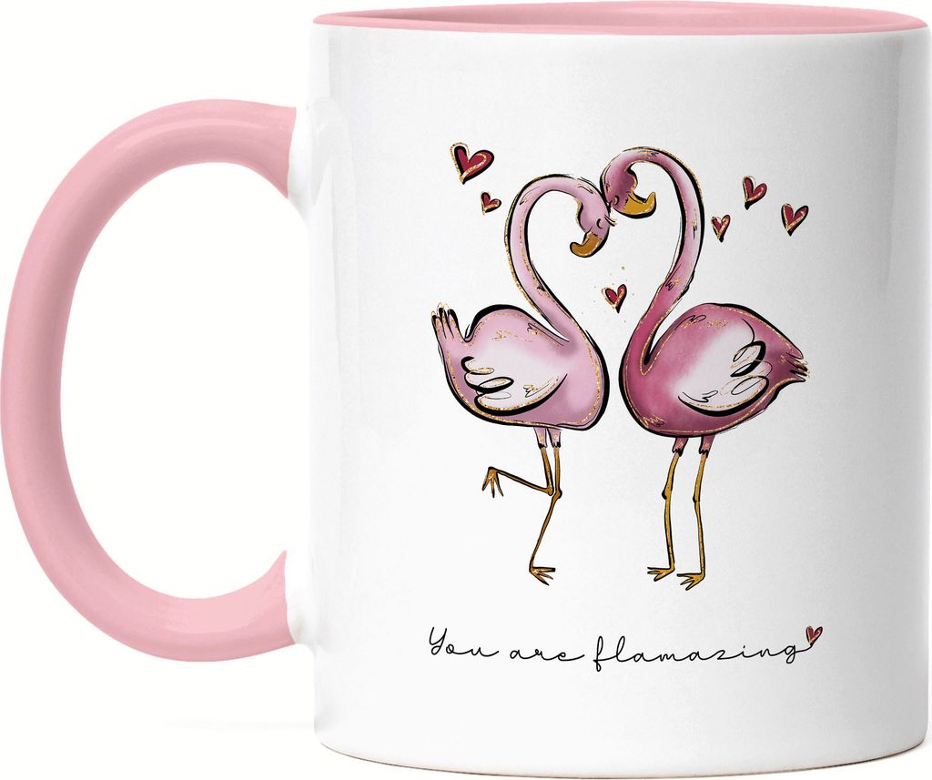 Flamingo Flamazing Tasse Rosa Valentinstag Freundin Freund Produktbild 