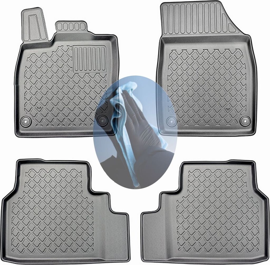 Z520972 TPE-Gummifußmatten kompatibel mit Skoda Enyaq iV Elektro 80 Steilheck Geländewagen SUV 5-türer 2021-