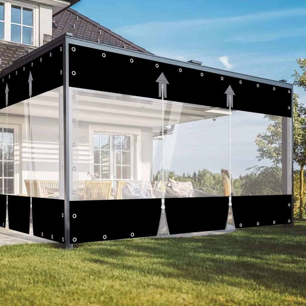 Bâche transparente avec œillets, imperméable pour Image du produit 