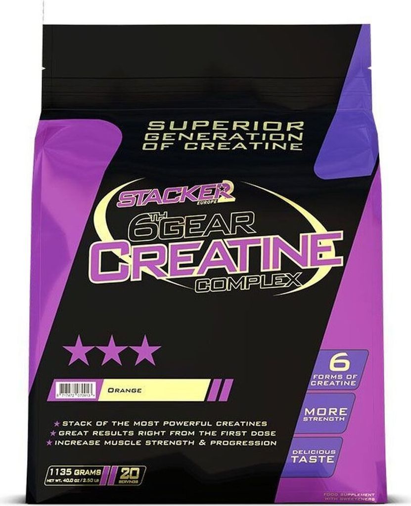 Stacker2 6th Gear Creatine (1135g) Orange - Kreatin - Kreatinmischung