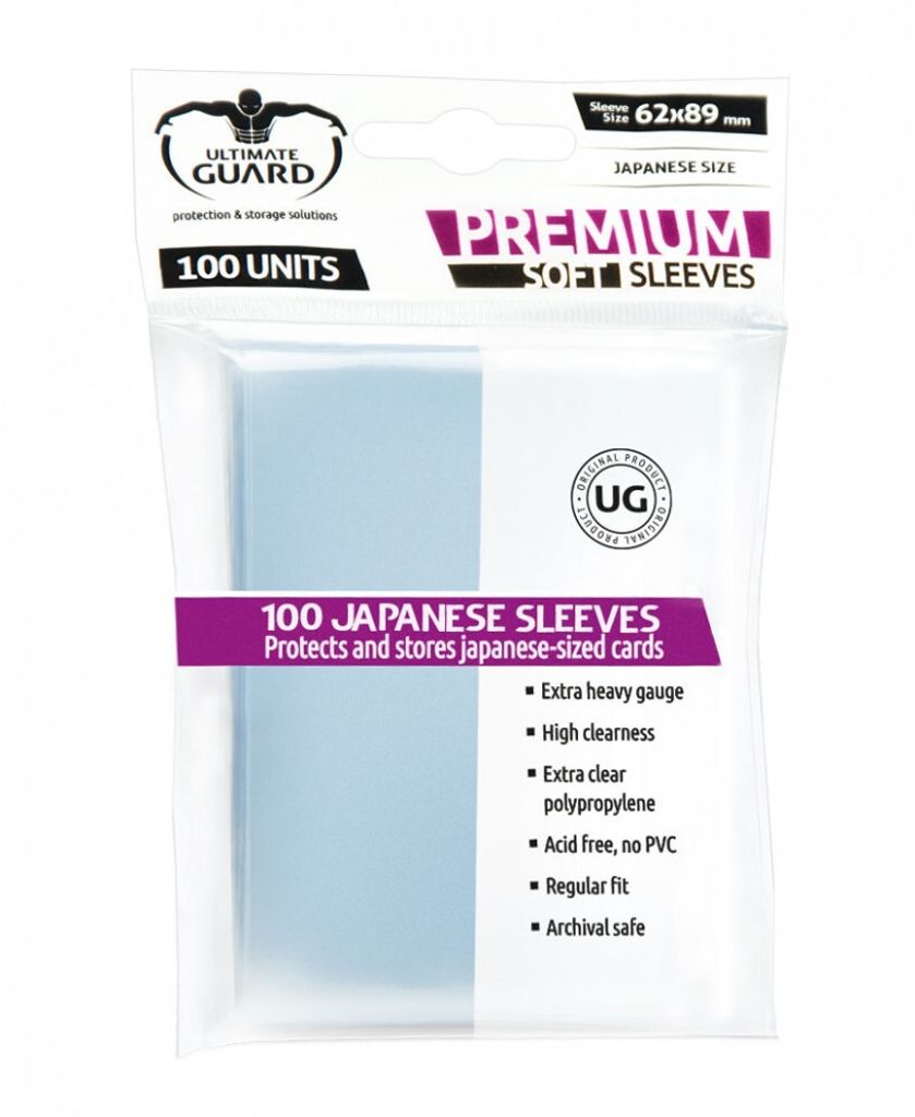 Ultimate Guard Premium Soft Sleeves Japanische Größe Transparent (100)
