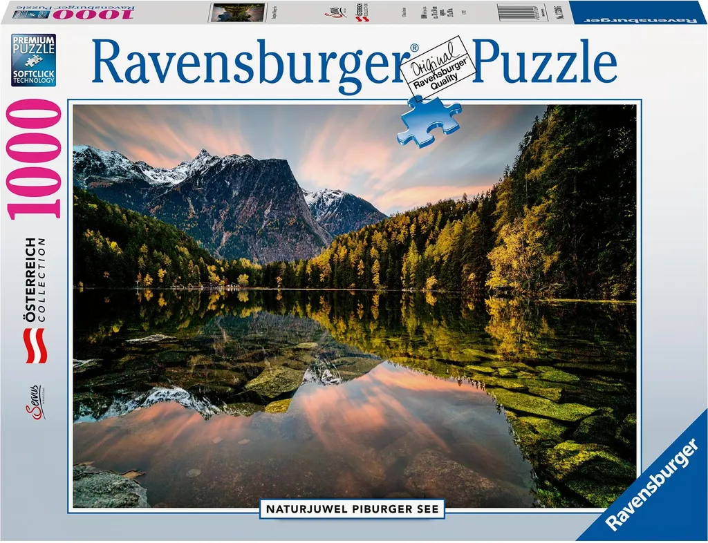 Puzzle 1000 pièces relaxation et décoration Lac de Piburg Ravensburger