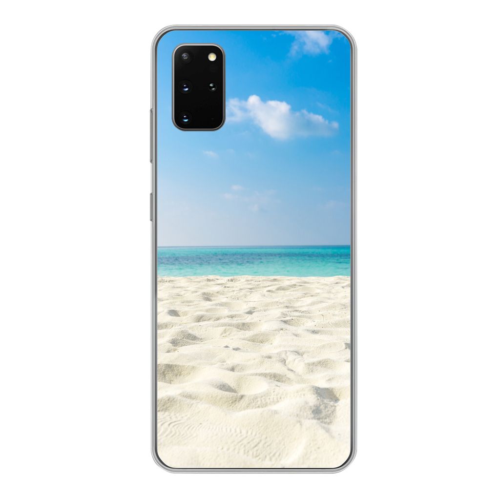 MuchoWow Handyhülle Schutzhülle Hülle für Samsung Galaxy S20 Plus Tropisch - Strand - Meer Silikon Softcase Handy Hülle - Hartschale