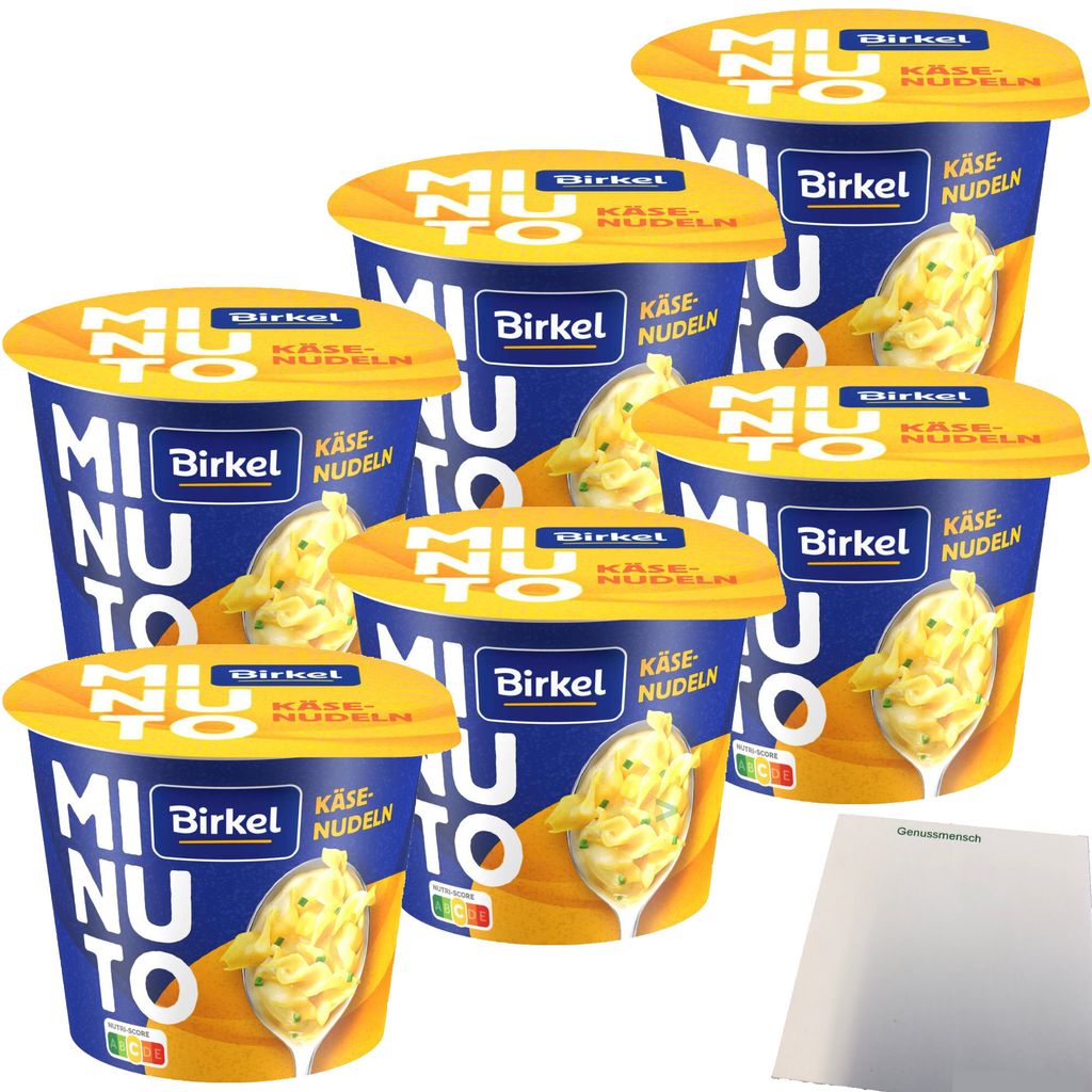 Birkel Minuto Käse-Nudeltopf 6er Pack (6x70g Packung) + usy Produktbild 